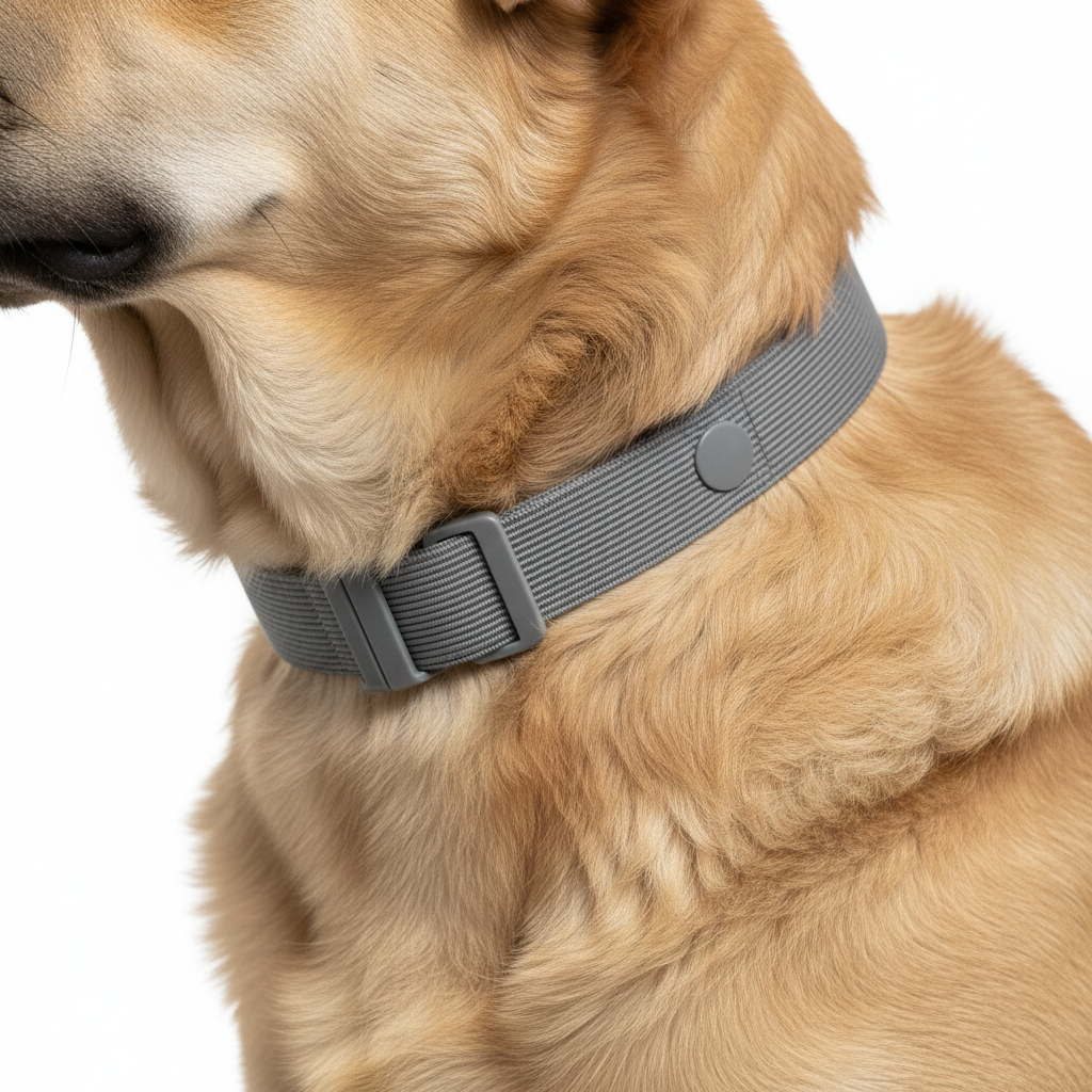 Gros plan du collier Seresto sur un grand chien